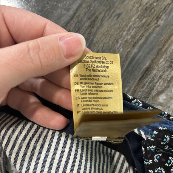 Scotch Soda Men’s Shorts 30 Preppy Golf Outdoor 8" Inseam Floral Logo Chino - Picture 10 of 14